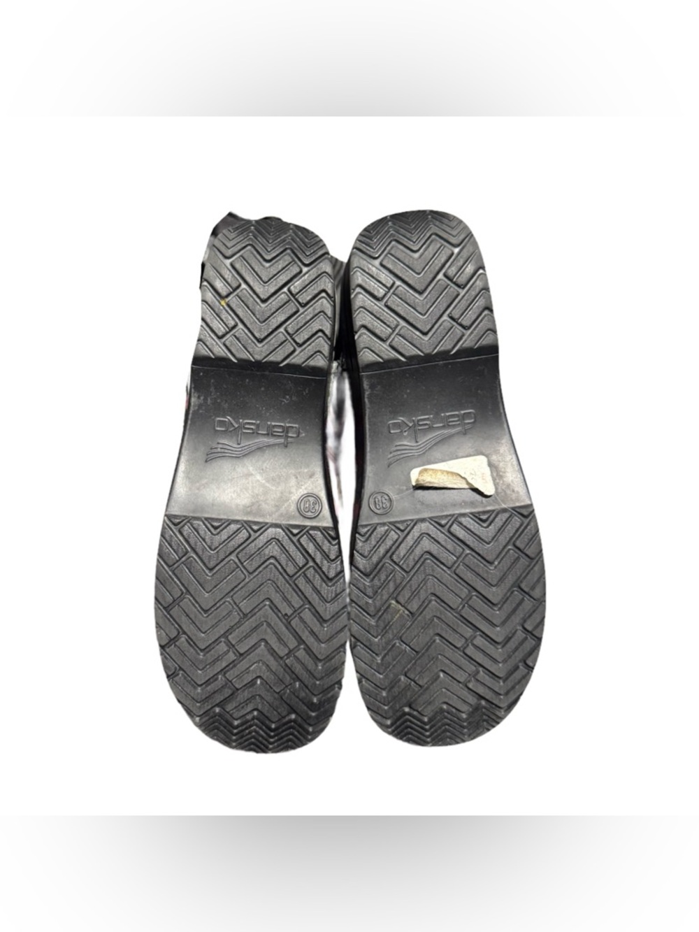 Dansko Professional Clogs Women's 38  Multicolor Striped Patent Leather Comfort - Picture 6 of 6